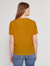 T-Shirt mit Henley-Ausschnitt - Frauen - orange yellow T-Shirt mit Henley-Ausschnitt - Frauen - orange yellow - 2 - TOM TAILOR Denim