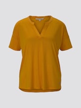 T-Shirt mit Henley-Ausschnitt - Frauen - orange yellow T-Shirt mit Henley-Ausschnitt - Frauen - orange yellow - 7 - TOM TAILOR Denim