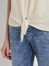 T-Shirt mit Knoten-Detail - Frauen - soft creme beige T-Shirt mit Knoten-Detail - Frauen - soft creme beige - 10 - TOM TAILOR Denim