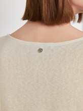 T-Shirt mit Knoten-Detail - Frauen - soft creme beige T-Shirt mit Knoten-Detail - Frauen - soft creme beige - 9 - TOM TAILOR Denim