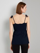 Top mit Raffungen - Frauen - Real Navy Blue Top mit Raffungen - Frauen - Real Navy Blue - 2 - TOM TAILOR Denim