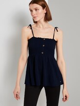 Top mit Raffungen - Frauen - Real Navy Blue Top mit Raffungen - Frauen - Real Navy Blue - 5 - TOM TAILOR Denim