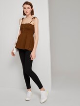 Top mit Raffungen - Frauen - mango brown Top mit Raffungen - Frauen - mango brown - 3 - TOM TAILOR Denim