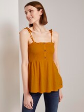 Top with ruffles - Women - orange yellow Top with ruffles - Women - orange yellow - 5 - TOM TAILOR Denim