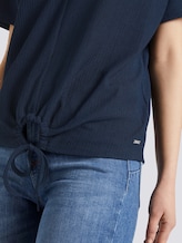 Relaxed T-shirt with bow details - Women - Real Navy Blue Relaxed T-shirt with bow details - Women - Real Navy Blue - 9 - TOM TAILOR Denim