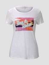 T-Shirt mit platziertem Print - Frauen - Off White T-Shirt mit platziertem Print - Frauen - Off White - 7 - TOM TAILOR Denim