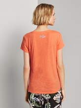 T-Shirt mit platziertem Print - Frauen - dark papaya neon orange T-Shirt mit platziertem Print - Frauen - dark papaya neon orange - 2 - TOM TAILOR Denim