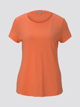 T-Shirt mit platziertem Print - Frauen - dark papaya neon orange T-Shirt mit platziertem Print - Frauen - dark papaya neon orange - 7 - TOM TAILOR Denim