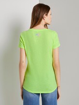 T-shirt with a placed print - Women - light neon yellow T-shirt with a placed print - Women - light neon yellow - 2 - TOM TAILOR Denim