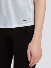 Mottled T-shirt with a V-neckline - Women - white with blue Mottled T-shirt with a V-neckline - Women - white with blue - 10 - TOM TAILOR Denim