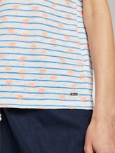 Loose T-shirt with a colourful print - Women - blue white stripe with palms Loose T-shirt with a colourful print - Women - blue white stripe with palms - 10 - TOM TAILOR Denim