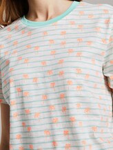 Lockeres T-Shirt mit buntem Print - Frauen - mint white stripe with palms Lockeres T-Shirt mit buntem Print - Frauen - mint white stripe with palms - 9 - TOM TAILOR Denim