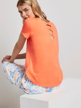 T-Shirt mit Rückendetail - Frauen - dark papaya neon orange T-Shirt mit Rückendetail - Frauen - dark papaya neon orange - 5 - TOM TAILOR Denim