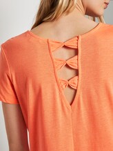 T-Shirt mit Rückendetail - Frauen - dark papaya neon orange T-Shirt mit Rückendetail - Frauen - dark papaya neon orange - 9 - TOM TAILOR Denim