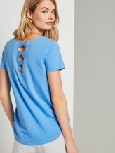 T-Shirt mit Rückendetail - Frauen - fresh mid blue T-Shirt mit Rückendetail - Frauen - fresh mid blue - 5 - TOM TAILOR Denim
