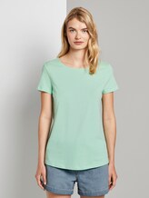 T-Shirt mit Rückendetail - Frauen - fresh mint T-Shirt mit Rückendetail - Frauen - fresh mint - 1 - TOM TAILOR Denim