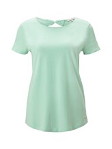 TOM TAILOR DENIM Damen T-Shirt mit Rückendetail, grün, Gr.XXL