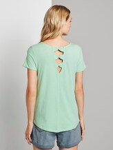 T-Shirt mit Rückendetail - Frauen - fresh mint T-Shirt mit Rückendetail - Frauen - fresh mint - 2 - TOM TAILOR Denim