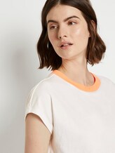 Schlichtes T-Shirt mit Stehkragen - Frauen - Off White Schlichtes T-Shirt mit Stehkragen - Frauen - Off White - 9 - TOM TAILOR Denim