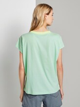 Simple T-shirt with a stand-up collar - Women - fresh mint Simple T-shirt with a stand-up collar - Women - fresh mint - 2 - TOM TAILOR Denim