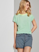 Simple T-shirt with a stand-up collar - Women - fresh mint Simple T-shirt with a stand-up collar - Women - fresh mint - 5 - TOM TAILOR Denim