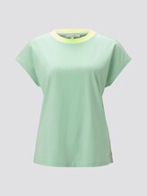Simple T-shirt with a stand-up collar - Women - fresh mint Simple T-shirt with a stand-up collar - Women - fresh mint - 7 - TOM TAILOR Denim