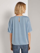 Loose striped shirt with a drawstring - Women - blue white stripe Loose striped shirt with a drawstring - Women - blue white stripe - 2 - TOM TAILOR Denim