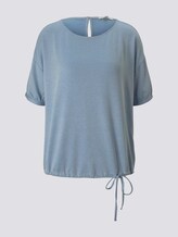 Loose striped shirt with a drawstring - Women - blue white stripe Loose striped shirt with a drawstring - Women - blue white stripe - 7 - TOM TAILOR Denim
