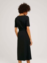 Midi Jurk met Carree-Hals - Vrouwen - Deep Black Midi Jurk met Carree-Hals - Vrouwen - Deep Black - 2 - Mine to five
