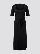 Midi Jurk met Carree-Hals - Vrouwen - Deep Black Midi Jurk met Carree-Hals - Vrouwen - Deep Black - 7 - Mine to five