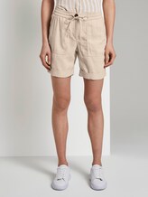 Loose Fit Bermuda Shorts mit elastischem Bund - Frauen - soft vanilla Loose Fit Bermuda Shorts mit elastischem Bund - Frauen - soft vanilla - 1 - TOM TAILOR