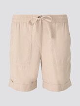 Loose Fit Bermuda Shorts mit elastischem Bund - Frauen - soft vanilla Loose Fit Bermuda Shorts mit elastischem Bund - Frauen - soft vanilla - 7 - TOM TAILOR