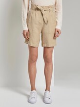 Paperbag-Shorts aus Leinengemisch - Frauen - cream toffee Paperbag-Shorts aus Leinengemisch - Frauen - cream toffee - 1 - TOM TAILOR