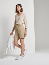 Paperbag-Shorts aus Leinengemisch - Frauen - cream toffee Paperbag-Shorts aus Leinengemisch - Frauen - cream toffee - 3 - TOM TAILOR