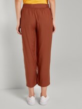 Fließende Culotte mit Bindegürtel - Frauen - saddle brown Fließende Culotte mit Bindegürtel - Frauen - saddle brown - 2 - TOM TAILOR