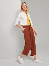 Fließende Culotte mit Bindegürtel - Frauen - saddle brown Fließende Culotte mit Bindegürtel - Frauen - saddle brown - 3 - TOM TAILOR