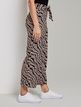 Fließende Culotte mit Bindegürtel - Frauen - black wavy design Fließende Culotte mit Bindegürtel - Frauen - black wavy design - 11 - TOM TAILOR