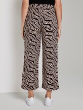 Fließende Culotte mit Bindegürtel - Frauen - black wavy design Fließende Culotte mit Bindegürtel - Frauen - black wavy design - 2 - TOM TAILOR