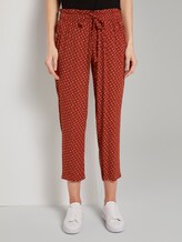 Loose fit broek met elastische tailleband - Vrouwen - brown geometric design Loose fit broek met elastische tailleband - Vrouwen - brown geometric design - 1 - TOM TAILOR