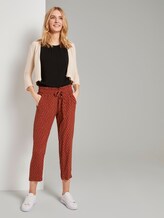 Loose fit broek met elastische tailleband - Vrouwen - brown geometric design Loose fit broek met elastische tailleband - Vrouwen - brown geometric design - 3 - TOM TAILOR