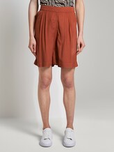Loose fit Bermuda shorts met elastische tailleband - Vrouwen - saddle brown Loose fit Bermuda shorts met elastische tailleband - Vrouwen - saddle brown - 1 - TOM TAILOR