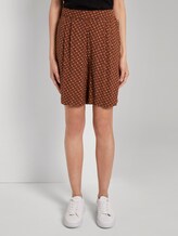 Loose Fit Bermuda Shorts mit elastischem Bund - Frauen - brown geometric design Loose Fit Bermuda Shorts mit elastischem Bund - Frauen - brown geometric design - 1 - TOM TAILOR