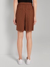 Loose Fit Bermuda Shorts mit elastischem Bund - Frauen - brown geometric design Loose Fit Bermuda Shorts mit elastischem Bund - Frauen - brown geometric design - 2 - TOM TAILOR