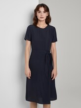 Jurk met decoratieve knoop - Vrouwen - Sky Captain Blue Jurk met decoratieve knoop - Vrouwen - Sky Captain Blue - 1 - TOM TAILOR