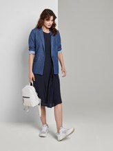Jurk met decoratieve knoop - Vrouwen - Sky Captain Blue Jurk met decoratieve knoop - Vrouwen - Sky Captain Blue - 3 - TOM TAILOR