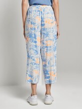 Flowing culotte trousers with a palm print - Women - blue coral palmtree print Flowing culotte trousers with a palm print - Women - blue coral palmtree print - 2 - TOM TAILOR Denim