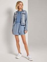 Striped shorts with a tie belt - Women - blue white stripe Striped shorts with a tie belt - Women - blue white stripe - 3 - TOM TAILOR Denim