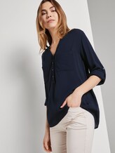 Bluse mit Raffung - Frauen - Sky Captain Blue Bluse mit Raffung - Frauen - Sky Captain Blue - 5 - TOM TAILOR