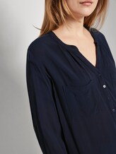 Bluse mit Raffung - Frauen - Sky Captain Blue Bluse mit Raffung - Frauen - Sky Captain Blue - 9 - TOM TAILOR
