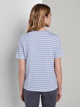 T-Shirt mit Print - Frauen - blue striped T-Shirt mit Print - Frauen - blue striped - 2 - TOM TAILOR